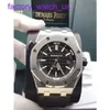 Orologio da polso AP iconico Royal Oak Offshore Serie Offshore automatico Meccanico Meccanico Belta in gomma in acciaio impermeabile Orologio da uomo 15710ST.OO.A002CA.01 Disc nero