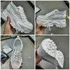 Casual Shoes Krasovki 8cm Lace Sequined Air Mesh Genuine Leather Wedge Platform Breathable Hollow Vulcanized Summer Chunky Sneakers Ladies