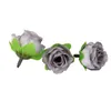 Dekorativa blommor 50 datorer Flower Wedding Decor Heads Artificial Rose Dekorera bukett Bruden Utsmyckningar som skapar för dekoration