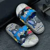 Pantoufle en bascule glisse de pantoufles de garçons glisses glissez sandales pour les enfants mignonnes sandales ouvertes caricatures T240415