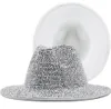 Luxe diamant emmer hoed vrouw man Rijnestone fedora hoeden voor vrouwelijke mannen sunhat sunhats meisje feestavond performance cap bling fis4661802