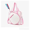 Sacs extérieurs Femmes Pink White Tennis Sac Fashion Squash Élégant PADEL SCHAG PROPATION PORTABLE PORTABLE TENIS TENIS SIGNER SHODER DROP DHRAE