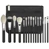 Professional 15pcs Black Makeup Brush Set Foundation Brush Bush Ocegli Spazzo di bellezza Strumenti per il trucco di bellezza 240411