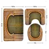 Bath Mats Africa Morocco Door Luxury Shower 3 Pcs Bathroom Rug Sets Non Slip Retro Building Decor Toilet Cover U-Shaped Pad