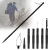 Poles Multifunktionales Kompass Trekking Pole Walking Stick Klappe Ultraleicht Outdoor Abenteurer Camping -Wanderschiff