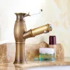 Bathroom Sink Faucets BOCHSBC Antique Brass Pulling Faucet Rotatable Kitchen Basin Tap And Cold Water Batarya Musluk