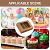 Geschenkpapierpapier Kuchenbox Cupcake Bäckerei Gebäckkästen Kraft Süßigkeiten mit klarem Fenster für Cupcakes kleine Kuchen Kuchen Dessert