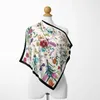 Écharpe en soie d'été pour femmes coton dames châles de mode et enveloppe des foulards pashmina Foulard 240408