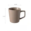 Mugs Simple High Capacity Household Pratical Water Cup Ceramics Kitchen Solid Universal Striped Decoration Eco Friendly