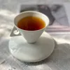 Tassen Untertassen rein weiße kreative einfache Keramik -Knochen -China -Paar Kaffee Tasse italienische Espresso Mini