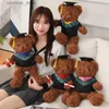 Stuffed Plush Animals 40cm Lovely Trencher Cap Graduate Bear Plush Toys Cute Stuffed Animals Teddy Bear Graduate Student Graduation Gift Home Decor L47