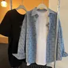 Wysokiej jakości designerski sklep z odzieżą Zhi Miao poprawna edycja wczesna wiosna wszechstronna litera w paski prosta płaszcz koszuli