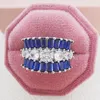 Обручальные кольца 2024 Fashion Beautiful Creative Blue Cirgon Ring for Women Party Giftry Jewelry F429