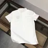 남성용 폴로 22SS MENS 폴로 셔츠 디자이너 셔츠 자수 옷깃 단축 Tshirt 남성 비즈니스 캐주얼 풀오버 소프트 티 4XL 5XL L49