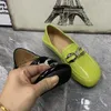 Casual Shoes Patent Leather Women Plus Size Loafers Fashion Rhinestone Female Flat Designer Mullers Gold Chain