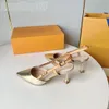 Diseñador Aquazzura Elegantes Sandalias para mujeres Tacones altos zapatos de lujo Tacón informal Fashionbacks Slingbacks puntiagudo de tobillo.