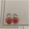 Boucles d'oreilles en lustre en peluche 2023 Fashion Y2k Corée coeur coeur fleurs roses pour femmes adolescents mignons mignons oreilles de la fête de fête bijoux dhiny