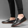 Zapatos informales Hombre Mocas de cuero Oficial de verano para hombres que conducen mocasines cómodo