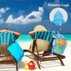 Bolsas de almacenamiento Bolsa de playa plegable Bolsa para niños Mesh Gran capacidad Viaje Toy Toy Sand Organizador Neta Portable