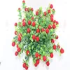 Fleurs décoratives 1pcs Red Cherry Staming Berries Christmas Wedding Boad Boîte Couronnes Décor