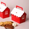 선물 랩 20pcs 크리스마스 파티 호의 박스 컵 케이크 핸들 초콜릿 사탕 디저트 쿠키 휴대용 포장