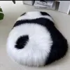 Yastık peluş atma taklit yün alt ped kanepe koltuk bel koruması sevimli panda geri