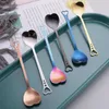 Coffee Scoops Heart Shaped Shape Spoon Dessert Sugar Stirring Spoons Tea Stainless Steel Tableware Drinking Tool