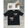 MIUMIUS Camiseta Diseñadora de letra de moda de lujo Camiseta impresa para mujer Fit Slim Sweeped Top Tip Tip Tada Western Reductor de estilo occidental