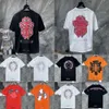 Classics Mens T-Shirts Heart High Quality Brand Crewneck Chromees Sleeves Short Tops Tees Ch