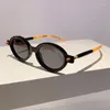 Lunettes de soleil Vintage Small Small Femmes ovales pour hommes 2024 Designer Sun Glasses Punk Classic Shades