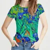 Women's T Shirts 2024 O-Neck T-shirts Fashion Floral Theme Shirt Plants Tees Summer Clothing Basic Woman Tops Print Pullover