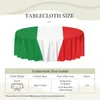 Toalha de mesa toalha de mesa redonda de 60 polegadas de cozinha de 60 polegadas à prova de derramamento italiano tampa do orgulho italiano