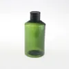 Lagerflaschen hochwertig 150 ml grüne Haustier Flüssigkeit und Lotion Cream Flasche Kosmetische Shampoo Plastik mit Aluminiumdeckel