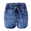 Shorts femminile Denim per donne lavate in difficoltà in difficoltà in difficoltà Vintage Street Bleached High Waist Stretch Stretch Summer Summer