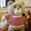 Plüschpuppen Multi-Styles-Film Teddy Bear Ted 2 Plüschspielzeug in Schürze Softgefüllte Tiere Plüsch 43-49 cm Geburtstagsgeschenk für einen guten Freund Y240415