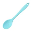 Spoons Grade Silicone Long-Handled Soup Spoon Tableware Solid Color Kitchen Flatware Utensils Accessories