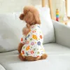 Abbigliamento per cani abiti da pet cucciolo di gatto salto per pigiami per cagnolini abiti da sonno abbronzatura carina camicia da notte stampata