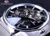 ForsiNing 2017 Fashion Casual Neutral Design Silver Inoxydless Steel Case Mens Watchs Top Brand Luxury Skeleton Mechanical Watch292256783