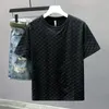 2024 Designer Moda Top de alta qualidade Roupas comerciais Detalhes de colarinho bordado Camisa de manga curta Tee M-4xl