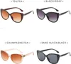 Fashion dames Luxury Brand Design Sports décontractés Cat Eye Metal Sunglasses Summer Candy Color Léopard Imprimé extérieur Polarisé Gradi6413550