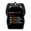 Schultaschen lustige DevOps Rucksack Frauen Männer Coding Programming Rucksack Computer Nerd Geek Programmierer Backpacks Kinder