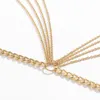 Ingesight.z Punk multicouche Tassel Hip High Waist Chain pour femmes Gold Color Metal Challe Tailband Party Robe Belts Accessorie 240415