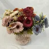 Dekorativa blommor Silk Artificial Bouquet Accessories Diy Liten Fake Daisy Wedding Home Decor