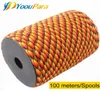 YoouPara 252 Colors Paracord 4mm 100 Meters Spools 7 strands rope Parachute cord Outdoor Climbing tactical Survival Paracord 5504002433