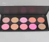 Professionnel 10 couleurs maquillage au fard à joues palatte de poudre pressée Blush clignotant et gracieux poudre 1 pcspacket1483200