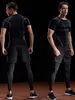 Compression T Shirt Men Summer Sportswear Running T-Shirt Elastic Quick Dry Sport Tops Tee Athletic Gym Workout Shirts Men 240415