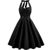 Casual Dresses Vintage Pleated Hepburn Style Women's Sexy Solid Color Strap Slim Fit Dress Elegant Ladies Sleeveless Formal Party