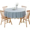 Table Cloth A Small Round Linen Art Household Pure Color_DAN213