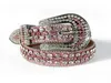 Custom Made Western Rhinestone Belt Cowgirl Bling Bling Crystal Studded Leather Belt Pin Buckle For Women8348624