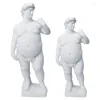 Figurine decorative Resina Fat David Statue 11x7x25cm Casting Professional Crafts Ornament Ornament Orna